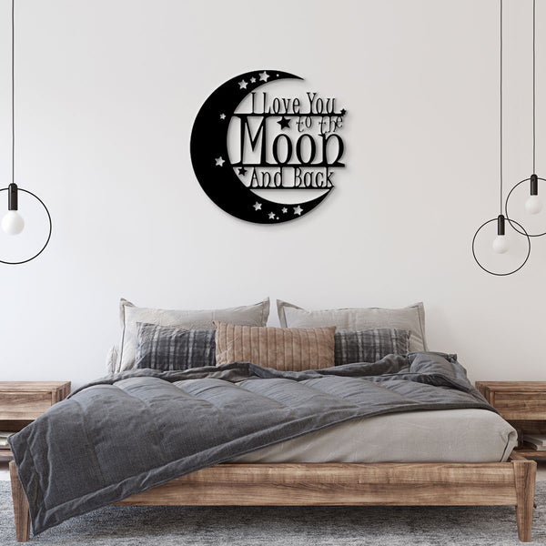 Love You To The Moon & Back Wall Art